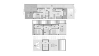 Villa floor plan, 3 bedrooms in ESTRELLA DE LA RIBERA No. 3