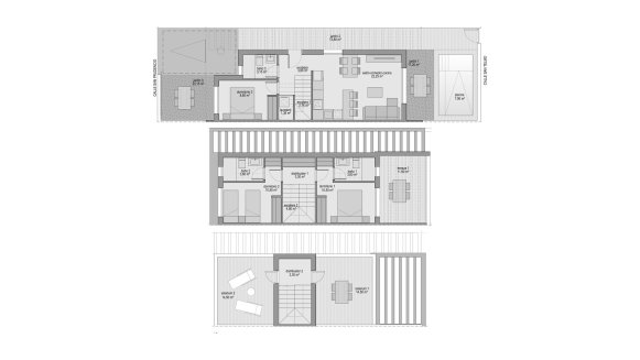 Villa floor plan, 3 bedrooms in ESTRELLA DE LA RIBERA No. 3 (2D)